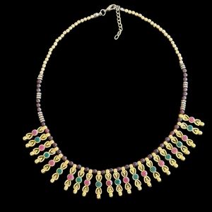 NWT - Elegant Gold and Green Necklace
